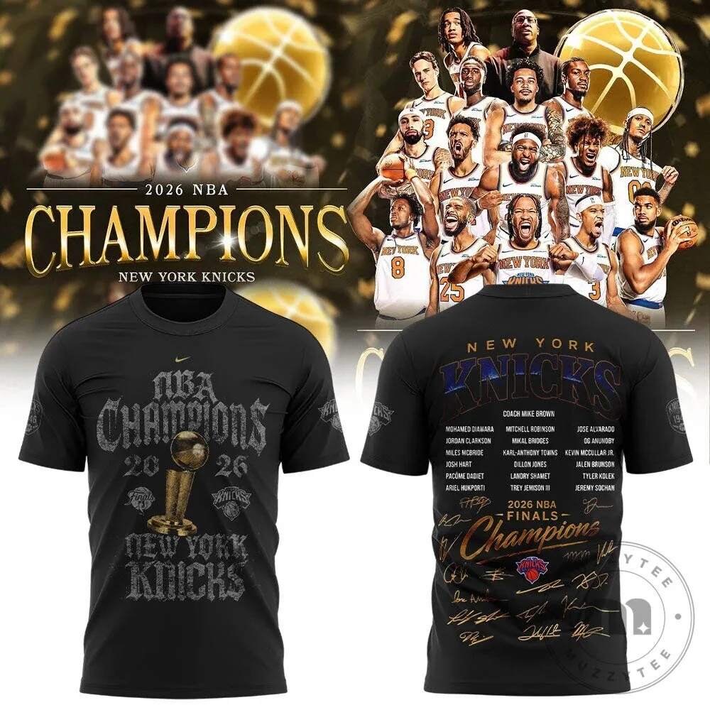 New York Knicks 2026 NBA Champions Basketball Team T-Shirt