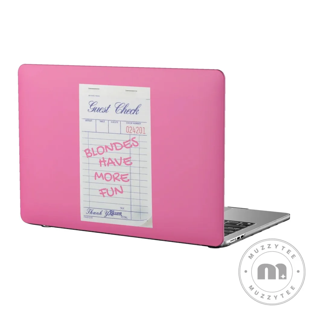 Blondes Have More Fun Pink Guest Check MacBook Air Laptop Case Blondes Have More Fun Pink Guest Check MacBook Air Laptop Case