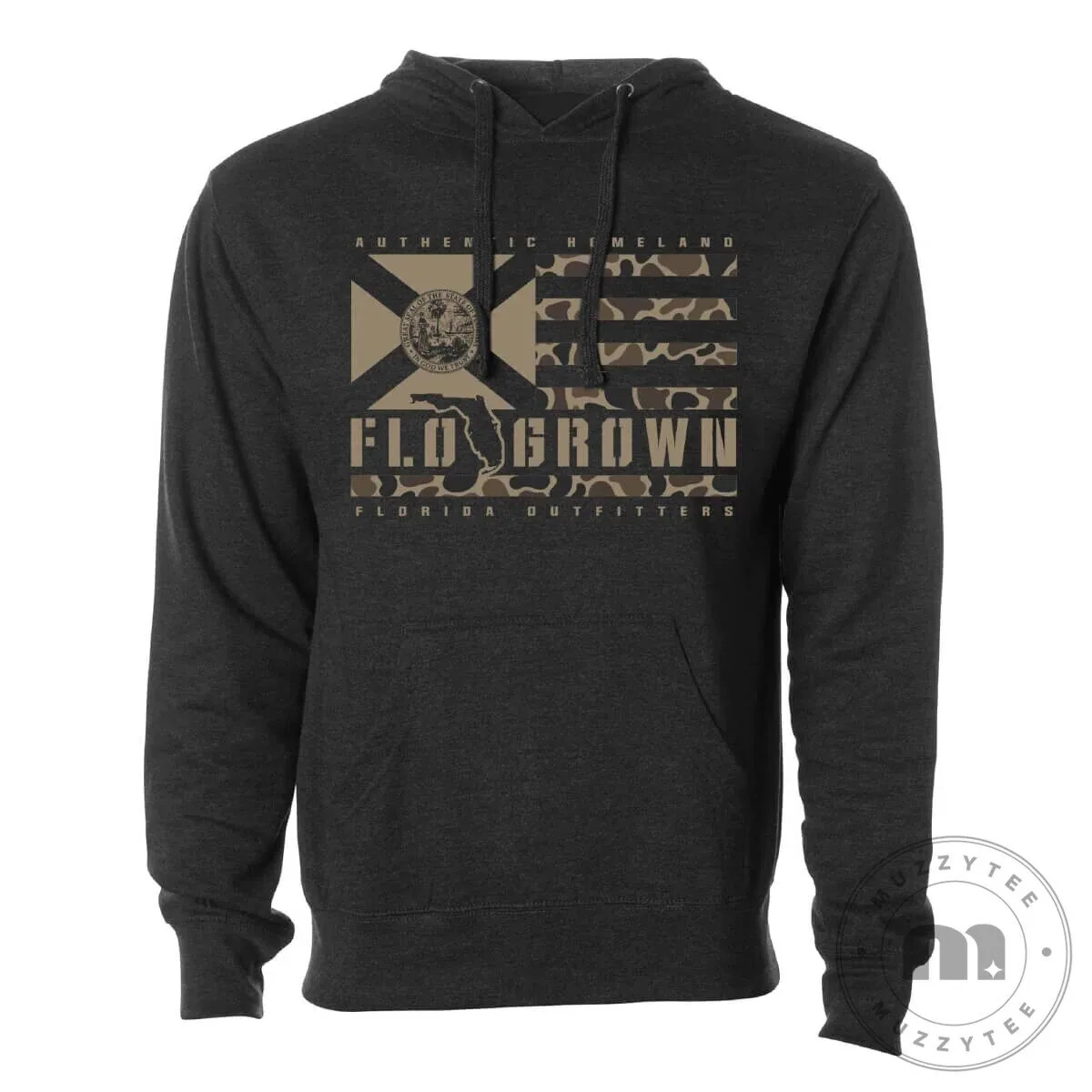 Florida Grown Camouflage Flag Graphic Pullover Hoodie