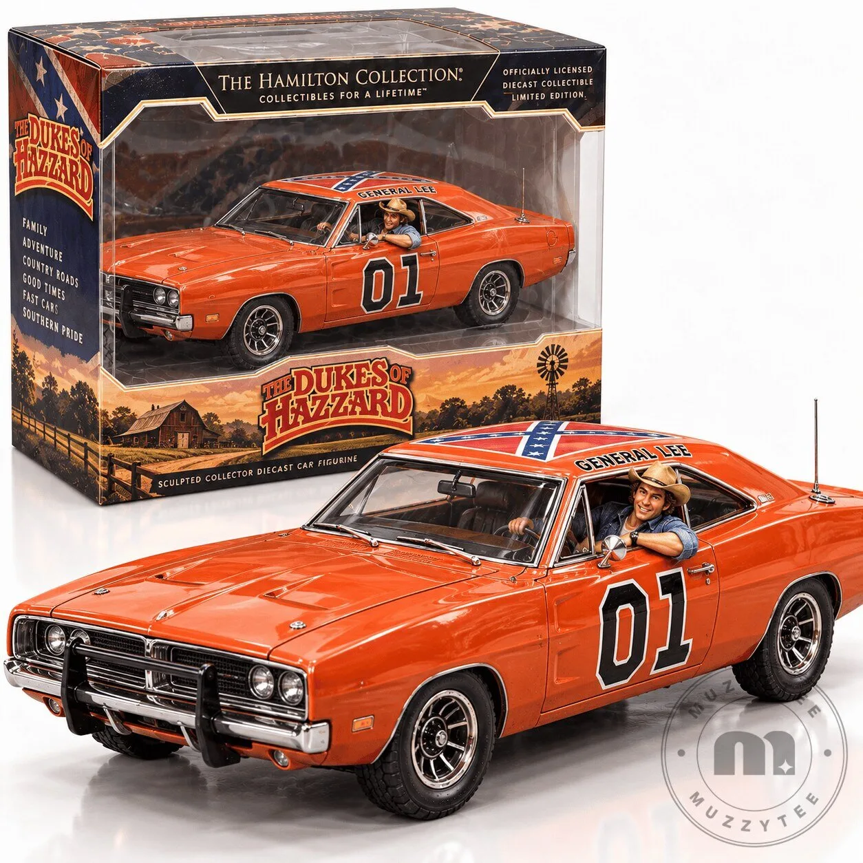 The Dukes of Hazzard General Lee 1969 Dodge Charger Diecast Vehicle Figurine