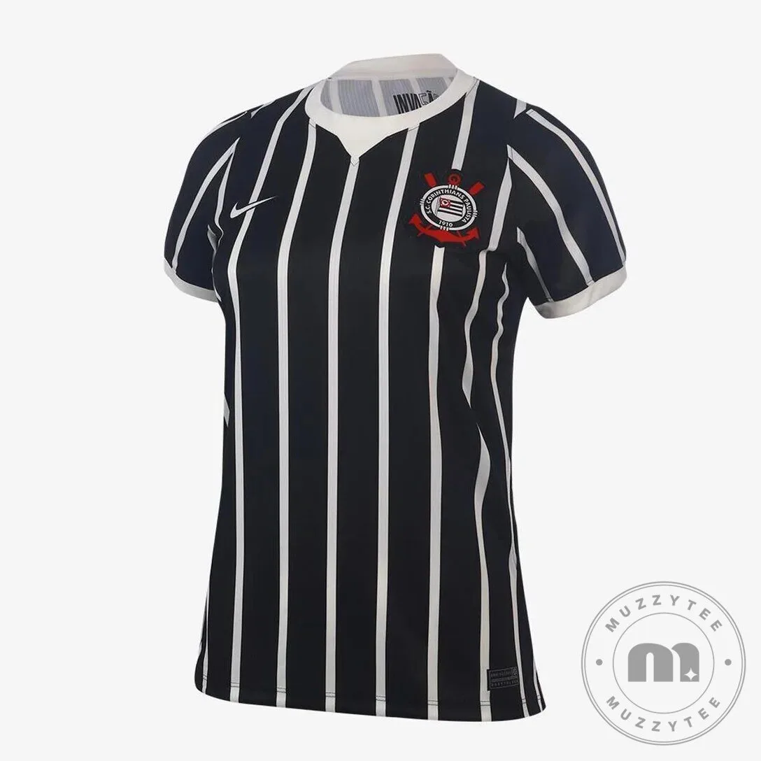 Corinthians Away Striped Women's Football Jersey