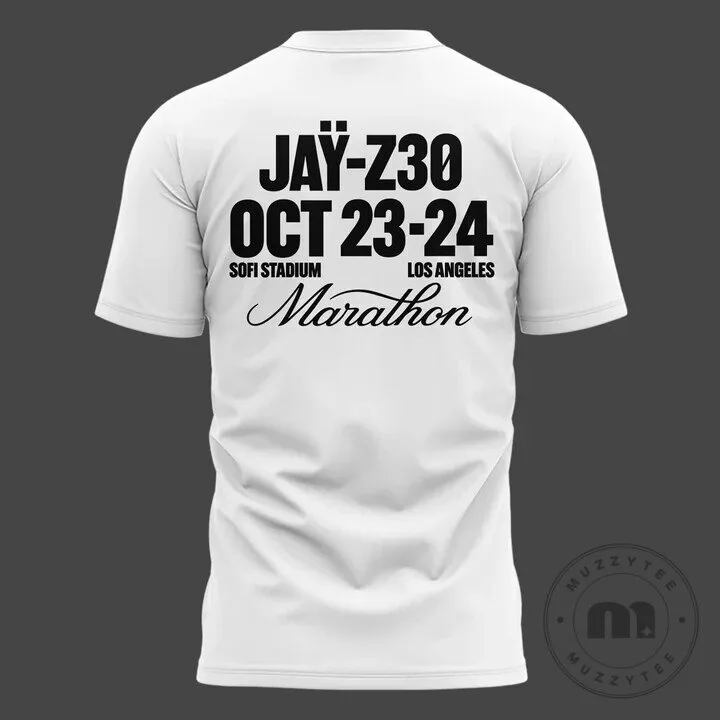 Jay-Z 30th Anniversary Marathon Tour SoFi Stadium Los Angeles Concert T-Shirt 9 Jay-Z 30th Anniversary Marathon Tour SoFi Stadium Los Angeles Concert T-Shirt