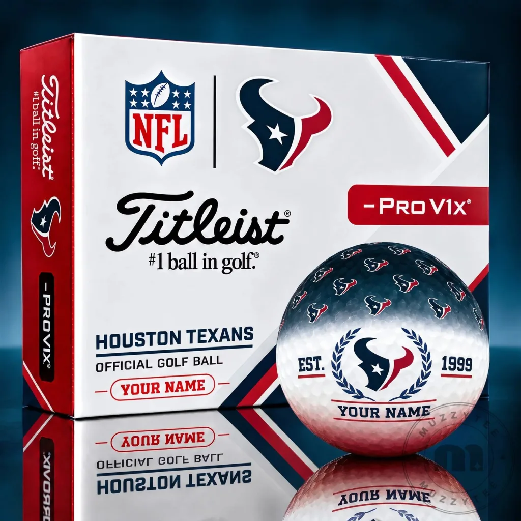 Houston Texans NFL Custom Golf Ball Set - Titleist Pro V1x Houston Texans NFL Custom Golf Ball Set - Titleist Pro V1x