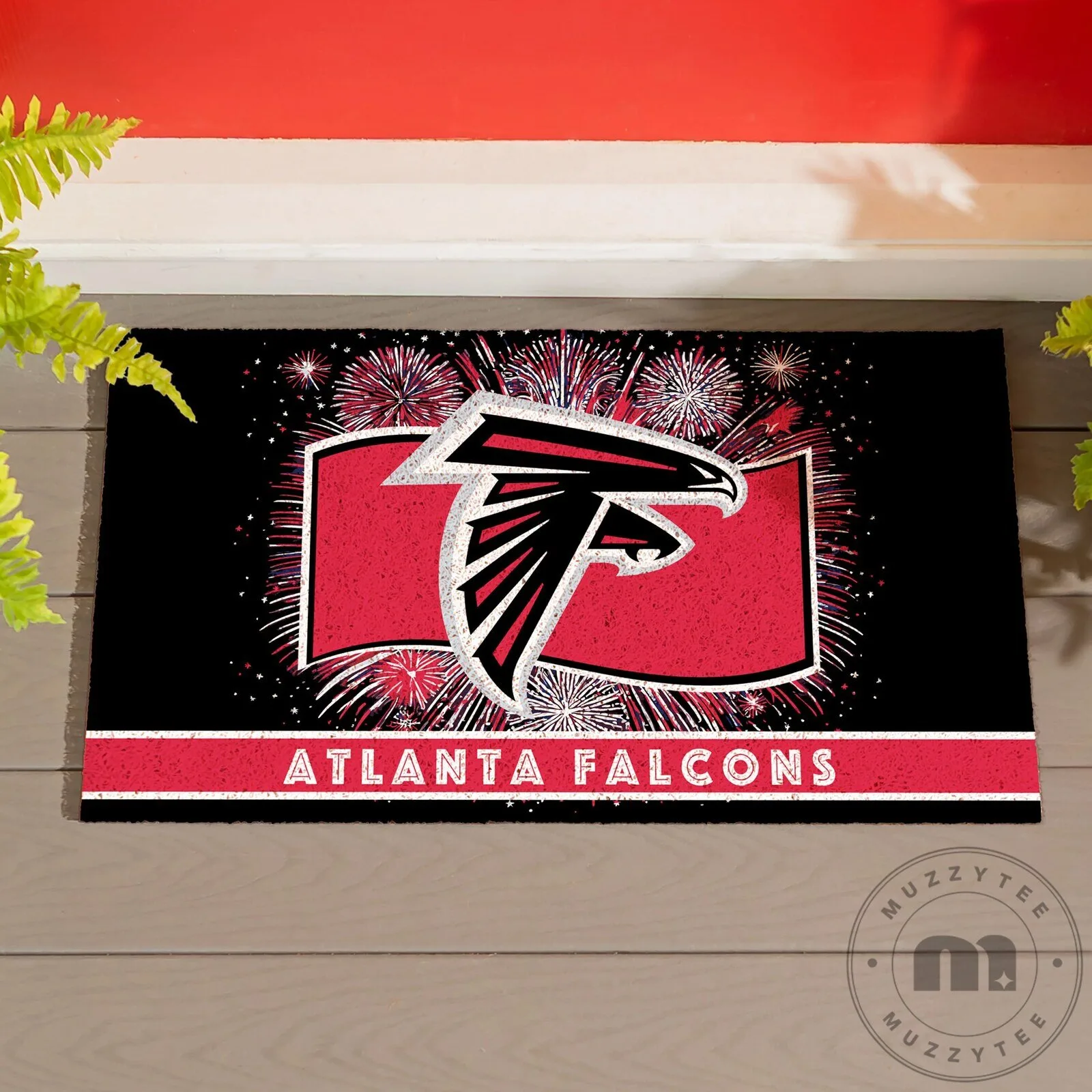 Atlanta Falcons Fireworks Celebration Doormat for Home Entryway Decor 13 Atlanta Falcons Fireworks Celebration Doormat for Home Entryway Decor