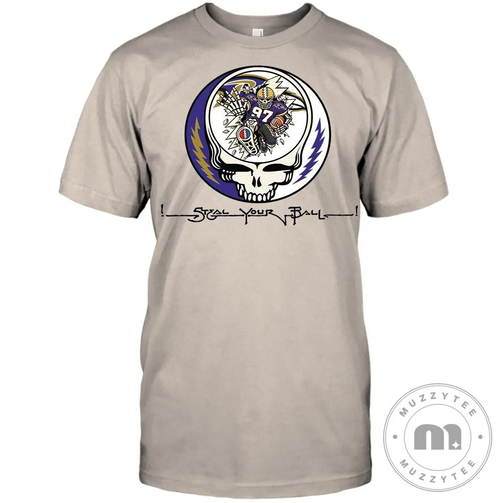Grateful Dead Steal Your Face Baltimore Ravens Football Fan T-Shirt